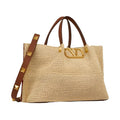 OUVALIA Luxury Edit | Valentino Garavani Medium Straw Summer Tote Natural
