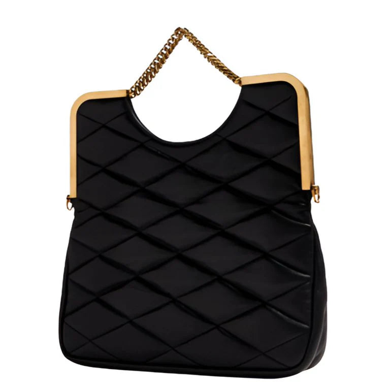 OUVALIA Luxury Edit | Yves Saint Laurent Cerniera Quilted Leather Top-Handle Bag