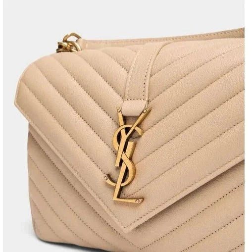 OUVALIA Luxury Edit | Yves Saint Laurent Collège Medium Leather Shoulder Bag