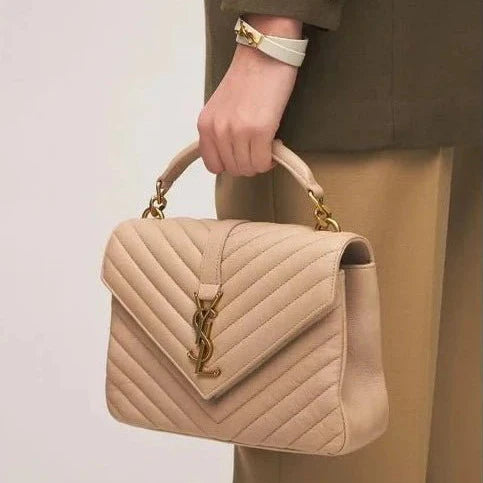 OUVALIA Luxury Edit | Yves Saint Laurent Collège Medium Leather Shoulder Bag
